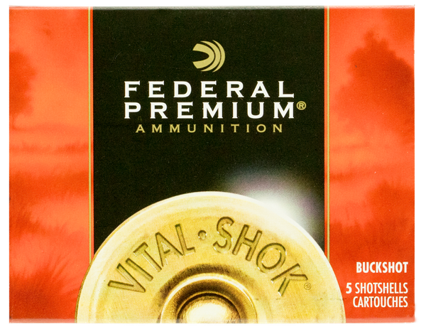 Federal Premium Vital-Shok 10 GA, 3-1/2in. 18 Pellet 00 Shot - 5 Rounds [MPN: P108F00]