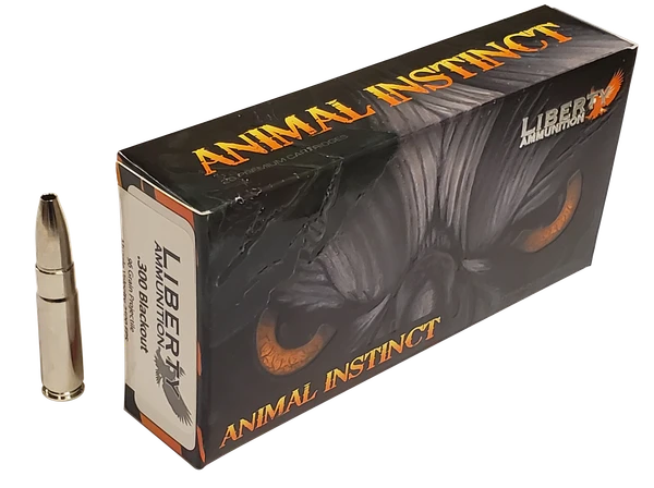 Liberty Ammunition Animal Instinct .300 AAC BLACKOUT, 96gr, HP - 20 Rounds [MPN: LAHAC300044] (19962272134)