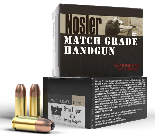 Nosler ASP 9MM, 147gr, JHP - 20 Rounds [MPN: 51290]