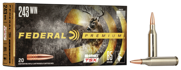 Federal Premium .243 WIN, 85gr, TSX - 20 Rounds [MPN: P243K]