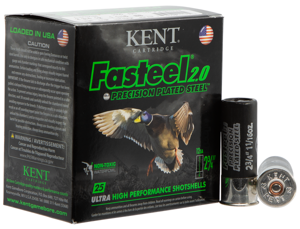 Kent Cartridge Fasteel 2.0 12 GA, 2-3/4in. 1-1/16oz. BB Shot - 25 Rounds [MPN: K122FS30BB]