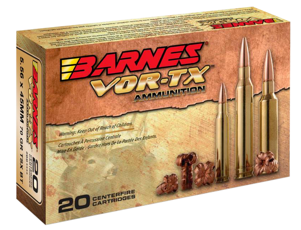 Barnes Bullets Vor-Tx 5.56X45MM, 70gr, TSXBT - 20 Rounds [MPN: 31191]