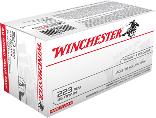 Winchester .223 REM, 45gr, JHP - 40 Rounds [MPN: USA2232]