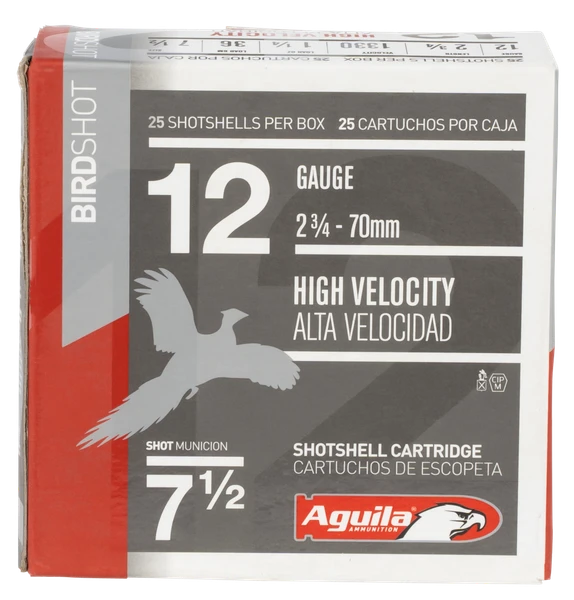 Aguila High Velocity 12 GA, 2-3/4in. 1-1/4oz. #7 Shot - 25 Rounds [MPN: 1CHB1207]