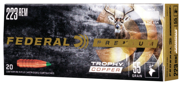 Federal Premium .223 REM, 55gr, Polymer Tip - 20 Rounds [MPN: P223TC1]