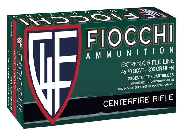Fiocchi Extrema .45-70 GOVT, 300gr, HP - 20 Rounds [MPN: 4570B]