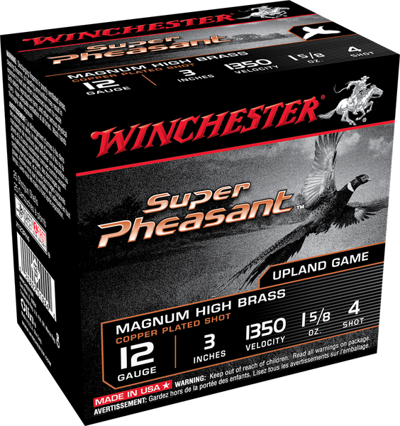 Winchester Super Pheasant 12 GA, 3in. 1-5/8oz. #4 Shot - 25 Rounds [MPN: X123PH4]