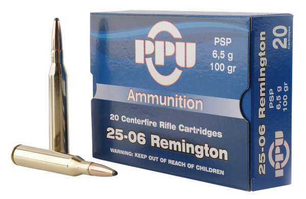 PPU Standard .25-06 REM, 100gr, PSP - 20 Rounds [MPN: PP2506P]