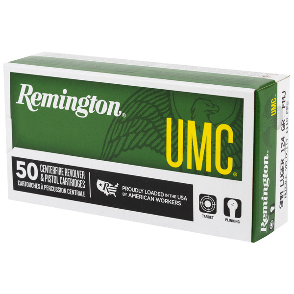 Remington UMC Handgun 9MM, 124gr, FMJ - 50 Rounds [MPN: 23718]