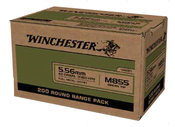 Winchester 5.56X45MM, 62gr, FMJ [MPN: WM855200]- 200 Rounds