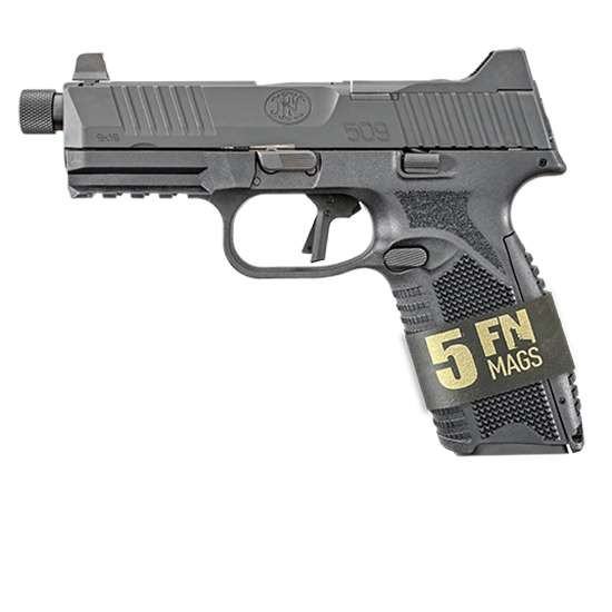 Fn 66-101650 509t Bundle 9MM 4.5" 5-10Rd Magazines Black