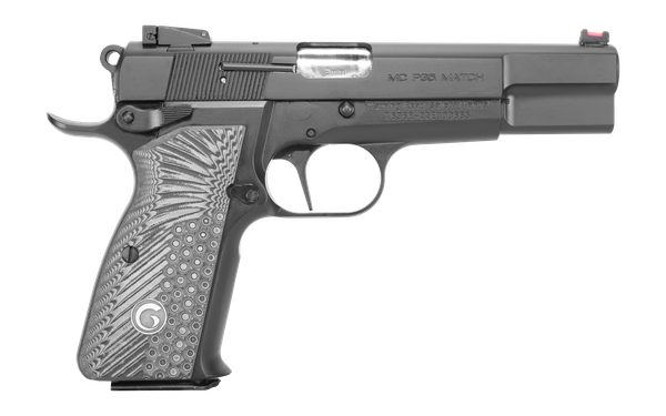 Girsan, MCP35 Match, 9MM, 4.87" Barrel, 15rd Steel Framed Pistol, Blued Finish, Semi-automatic, Single Action,, G10 Grips, Metal Frame Pistol, Full Size