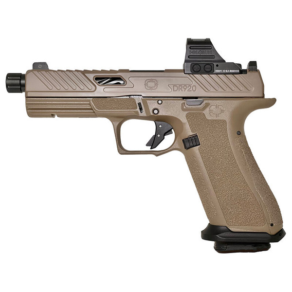 Shadow Systems DR920 Elite 9mm Luger 5" 17rd Fde/Black Semi Auto Pistol With Red Dot