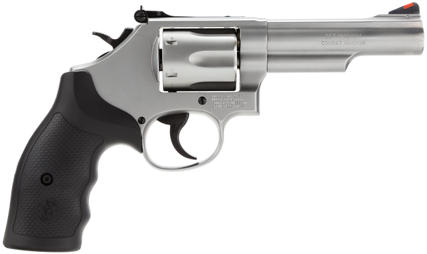 Smith & Wesson 162662 66 357 Mag 6rd 4.25" Matte Stainless Steel Black Polymer Grip