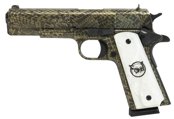 Oaks Wholesale Dist/iver 1911 A1, Iver 1911a1watermoccasin  45 5in Gvrn  Snake Grn