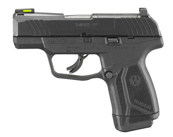 Ruger 3503 Max-9 Pro Optic Ready 9mm Luger 3.20" 10+1,12+1 Black Black Oxide Steel Slide Black Polymer Grip
