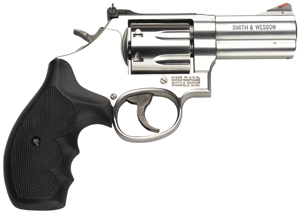 Smith & Wesson 164300 686 Plus 357 Mag 7rd 3" Stainless Steel Satin Stainless Black Polymer Grip