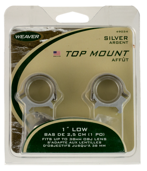 Weaver Mounts Top Mount, Weav 49032 1in Rings Med Detachable Ss
