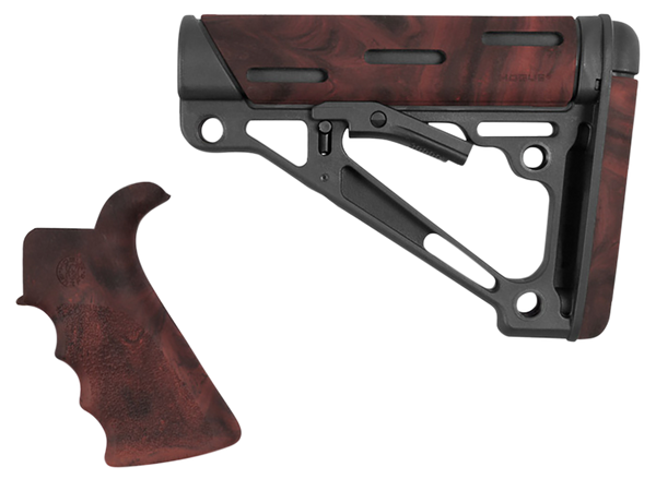 Hogue Overmolded, Hog 15456 Ar15 Kit Grip/stock Red Lava