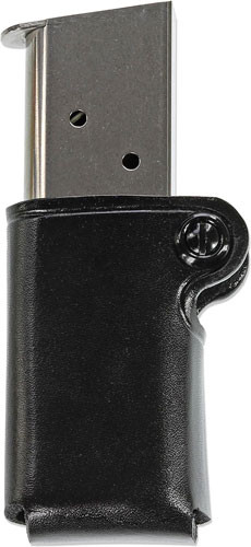 Galco Single Mag Pouch Leather - 9/40 Double Stack Poly Mag Black