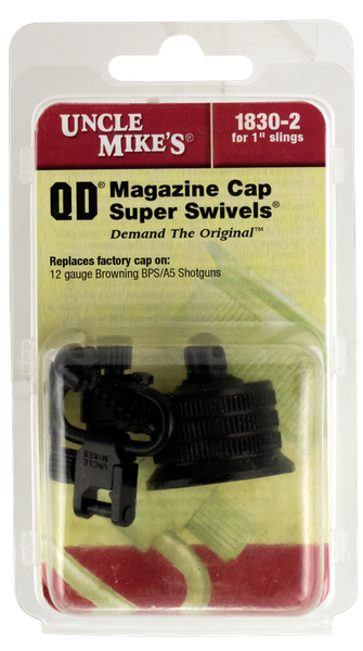Uncle Mikes Shotgun Swivels, Unc 1830-2 Mag Cap/swivel Set Ba5  12g