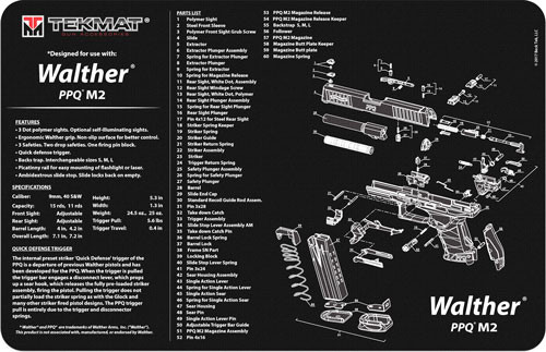 Beck Tek, Llc (tekmat) Original Cleaning Mat, Tekmat Tekr17walppqm2   Walther Ppq Mod2