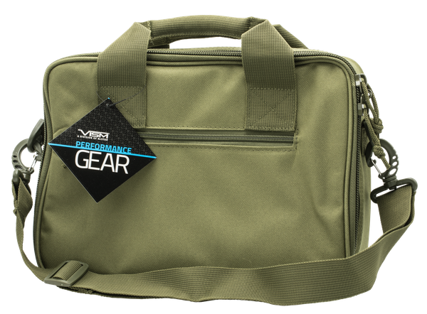 Ncstar Double Pistol Range Bag, Nc Cpdx2971g     Deluxe Pistol Case/green