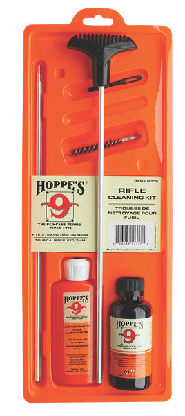 Hoppes Rifle, Hop U270b  Cleaning Kit 270/7mm   Clam
