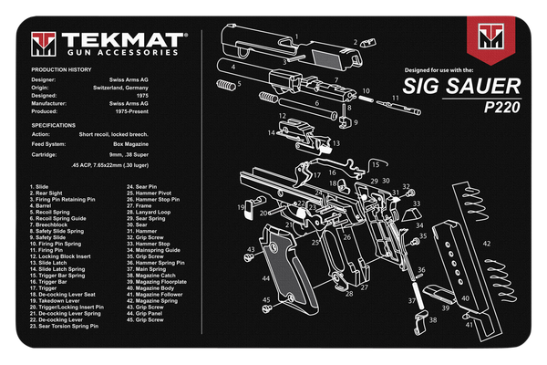 Beck Tek, Llc (tekmat) Original Cleaning Mat, Tekmat Tekr17sigp220    Sig P220