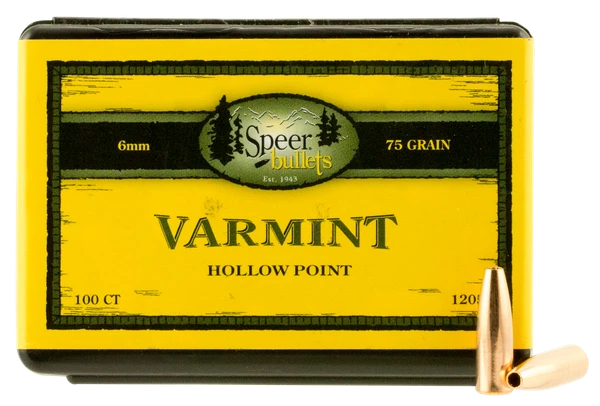 Speer Ammo Varmint, Speer 1205 Bull .243  75 Hp        100