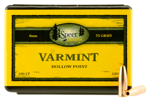 Speer Ammo Varmint, Speer 1205 Bull .243  75 Hp        100