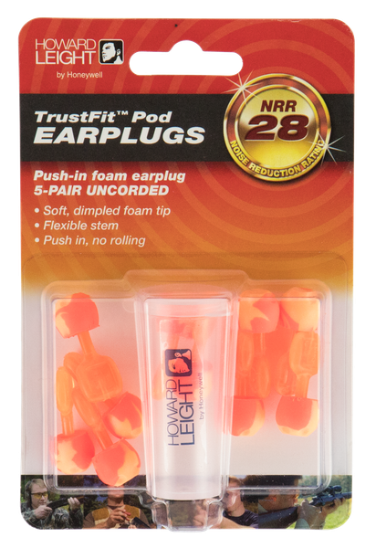 Howard Leight TrustFit Pod Uncord Push In Earplug 5pr w Case
