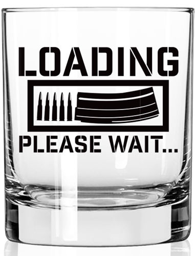 2 Monkey Whiskey Glass - Loading Pleas Wait
