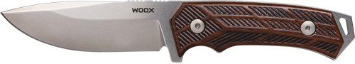 Woox Knife Rock 62 Fixed Blade - 4.25" Gray/walnut Engraved Hdl