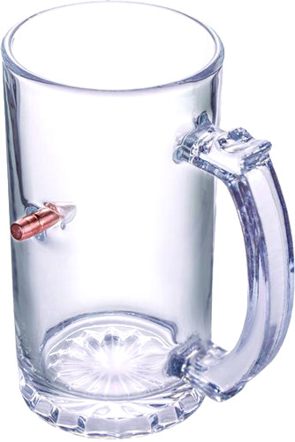 2 Monkey Bullet Pint Mug - With A .308 Cal Bullet