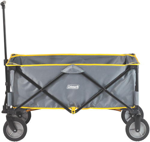 Coleman Folding Camp Wagon W/ - Wheels Gray/black/yellow Trim