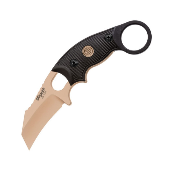Hogue EX-F03 Sig Emp Scorp Hawkbill 2.25in FDE PVD G10 Black