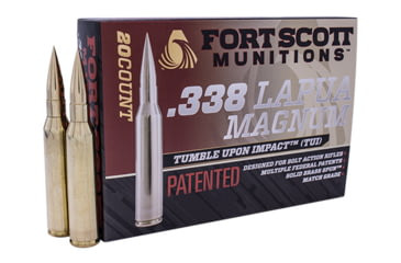 Fort Scott Munitions 338 Lapua Magnum 250 Grain 20/box Centerfire Rifle Ammunition 338-250-SBV1
