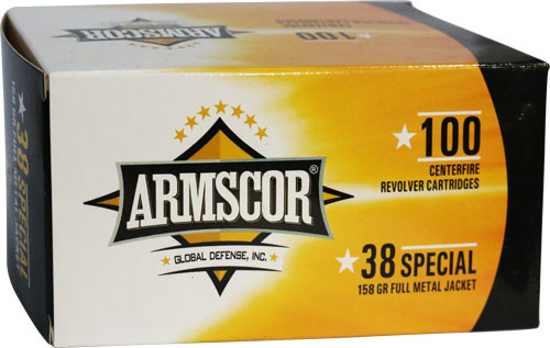 Armscor Precision .38 SPECIAL, 158gr, FMJ - 100 Rounds [MPN: 50449] (4806015504498)
