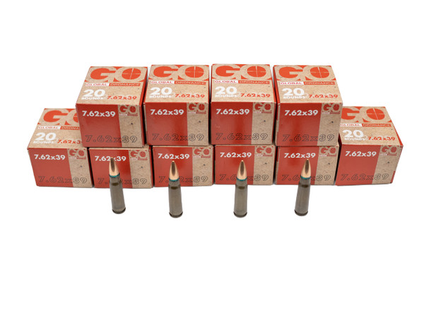 Global Ordnance 7.62X39MM, 122gr, FMJ - 200 Rounds