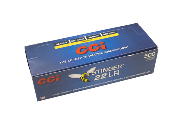 CCI Varmint Stinger .22 LR, 32gr, CPHP - 500 Rounds