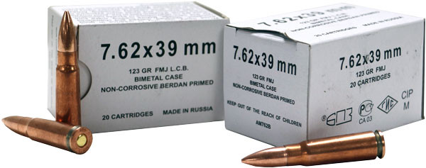 Golden Bear 7.62X39MM, 13gr, Bimetal - 500 Rounds [MPN: AM762B