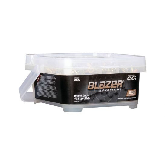 Blazer Ammunition 9MM, 115gr, FMJ - 250 Rounds [MPN: 5200B250]