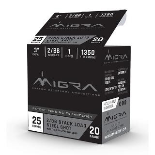Migra Ammunition STAXD Steel 20 GA, 3in. 1oz. 2/3/4 Shot - 25 Rounds [MPN: M20S24]