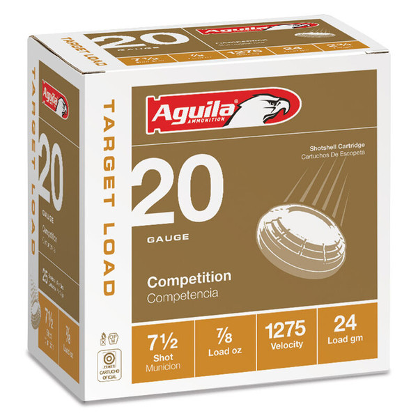 Aguila 1CHB2039 Target Load Standard Velocity 20 Gauge 2.75" 7/8 oz 9 Shot 25 Bx