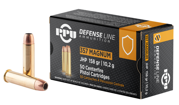 PPU Handgun .357 MAGNUM, 158gr, JHP - 50 Rounds [MPN: PPD357]