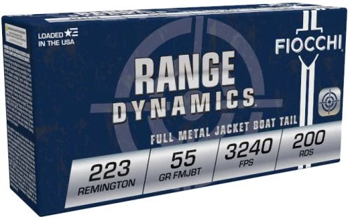 Fiocchi Range Dynamics .223 REM, 55gr, FMJBT - 200 Rounds