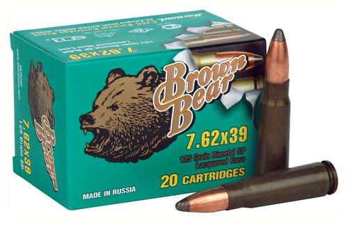 Brown Bear 7.62X39MM, 125gr, SP - 500 Rounds [MPN: AB762SP]