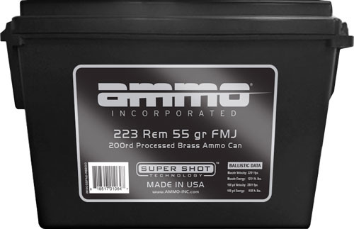 Ammo Inc Ammo .223 Rem - 55gr. Fmj Ammo Can 200-pack
