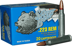 Silver Bear Ammo .223 REM, 62gr, HP - 20 Rounds [MPN: 223RHPN]